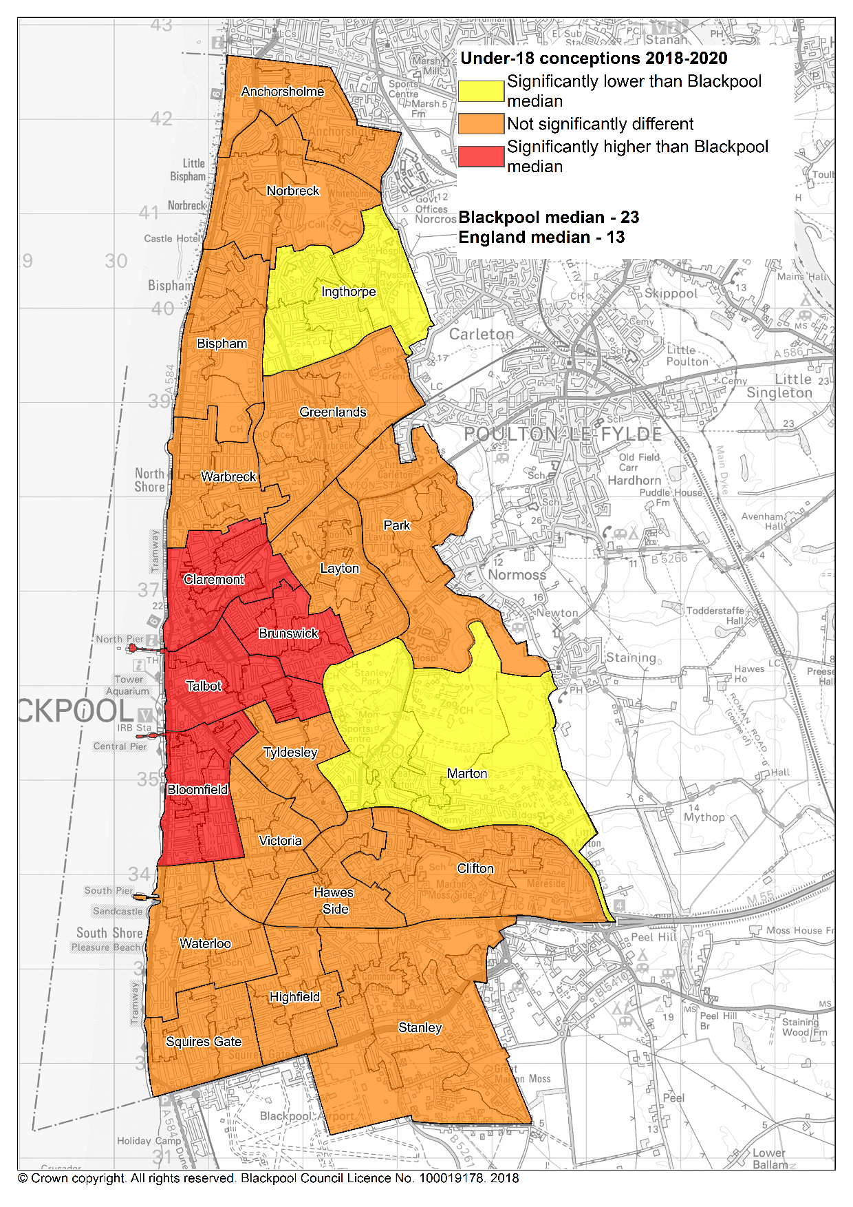 U18 conceptions 2018-20-compared to Bpl